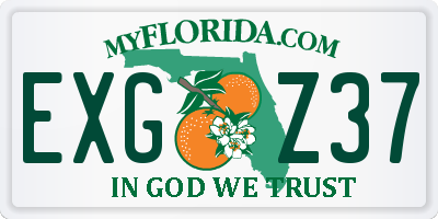 FL license plate EXGZ37