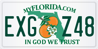 FL license plate EXGZ48