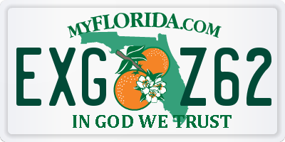 FL license plate EXGZ62