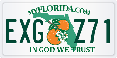 FL license plate EXGZ71
