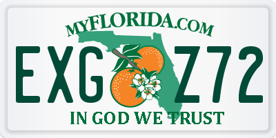 FL license plate EXGZ72