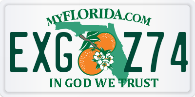 FL license plate EXGZ74