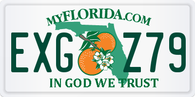 FL license plate EXGZ79