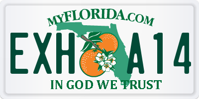 FL license plate EXHA14