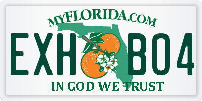 FL license plate EXHB04