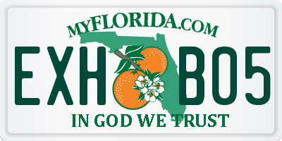 FL license plate EXHB05