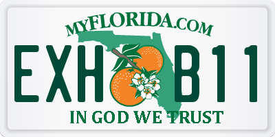 FL license plate EXHB11