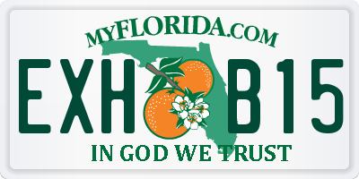 FL license plate EXHB15