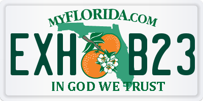 FL license plate EXHB23