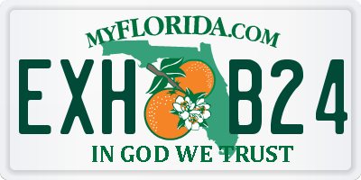 FL license plate EXHB24