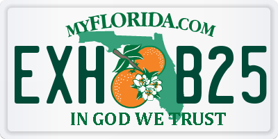 FL license plate EXHB25