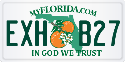 FL license plate EXHB27