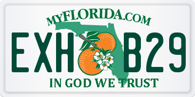 FL license plate EXHB29