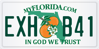 FL license plate EXHB41