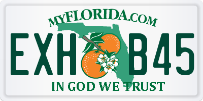 FL license plate EXHB45