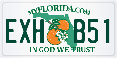 FL license plate EXHB51