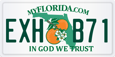 FL license plate EXHB71