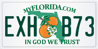 FL license plate EXHB73