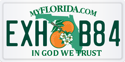 FL license plate EXHB84