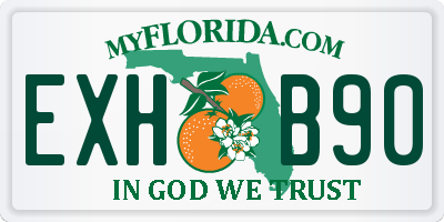 FL license plate EXHB90