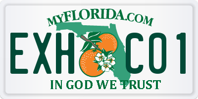 FL license plate EXHC01