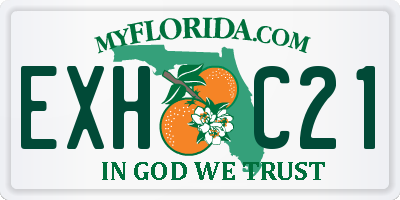 FL license plate EXHC21