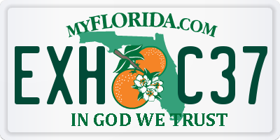 FL license plate EXHC37