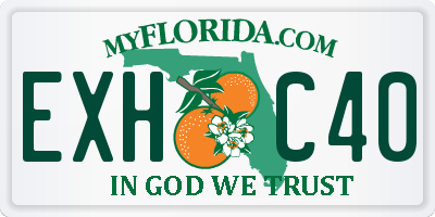 FL license plate EXHC40