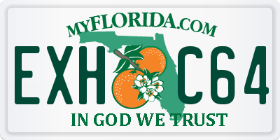 FL license plate EXHC64