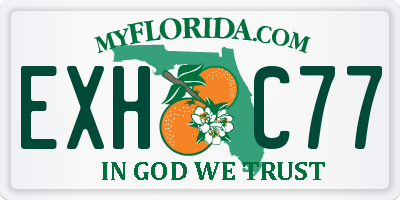 FL license plate EXHC77