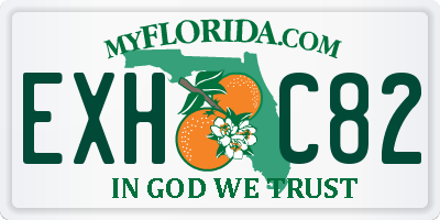 FL license plate EXHC82