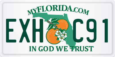 FL license plate EXHC91