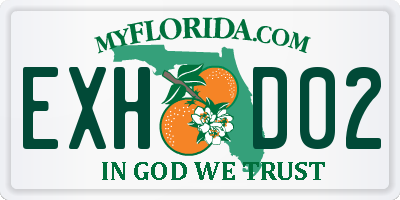 FL license plate EXHD02