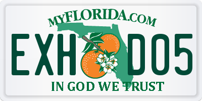 FL license plate EXHD05