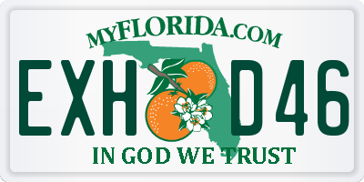 FL license plate EXHD46