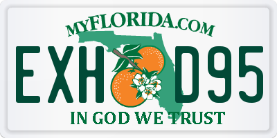 FL license plate EXHD95