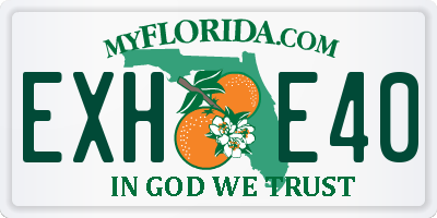 FL license plate EXHE40