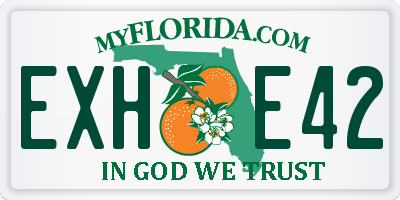 FL license plate EXHE42