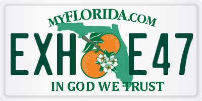 FL license plate EXHE47
