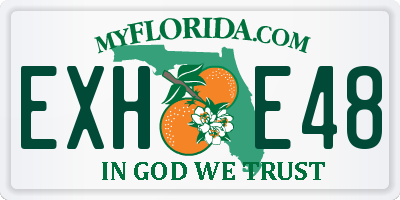 FL license plate EXHE48