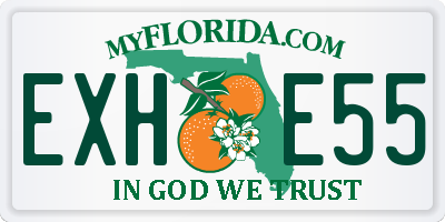 FL license plate EXHE55