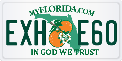 FL license plate EXHE60