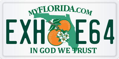 FL license plate EXHE64