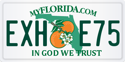 FL license plate EXHE75