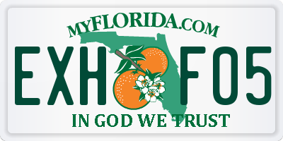 FL license plate EXHF05