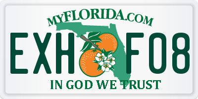 FL license plate EXHF08