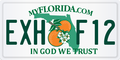 FL license plate EXHF12