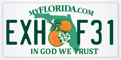 FL license plate EXHF31