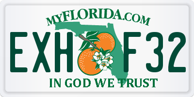 FL license plate EXHF32