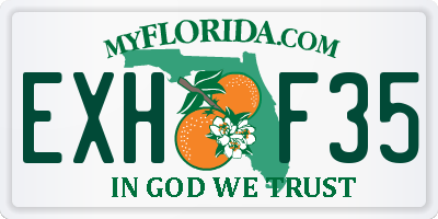 FL license plate EXHF35